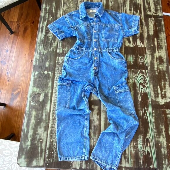 We The Free Denim Jumpsuit Size Large - Picture 1 of 12